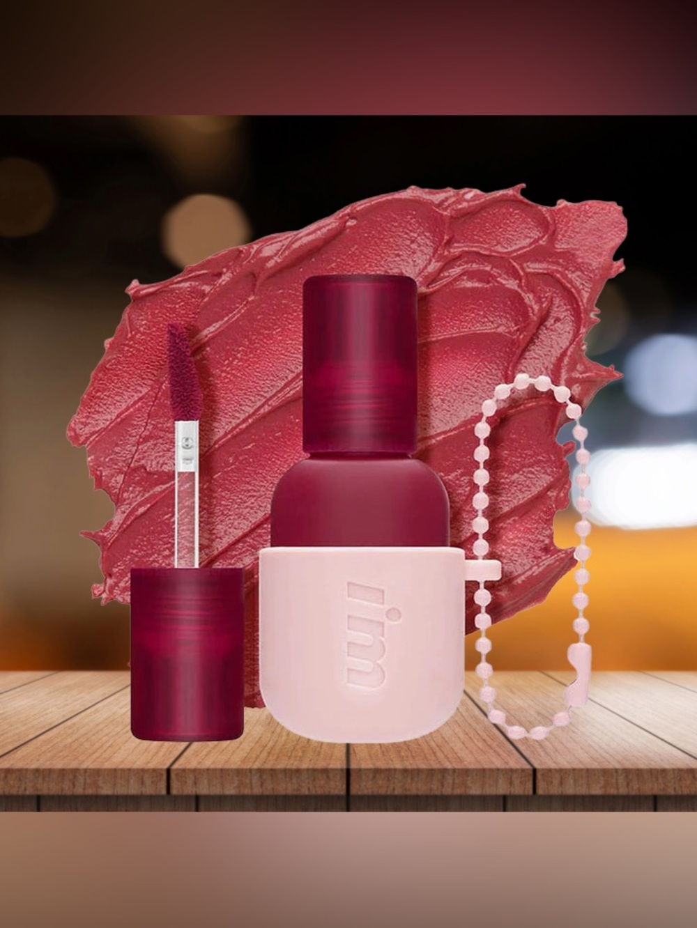 New! I'M MEME Color Key Ring Velvet Lip Tint Muted Plum Long Lasting Lip Stain